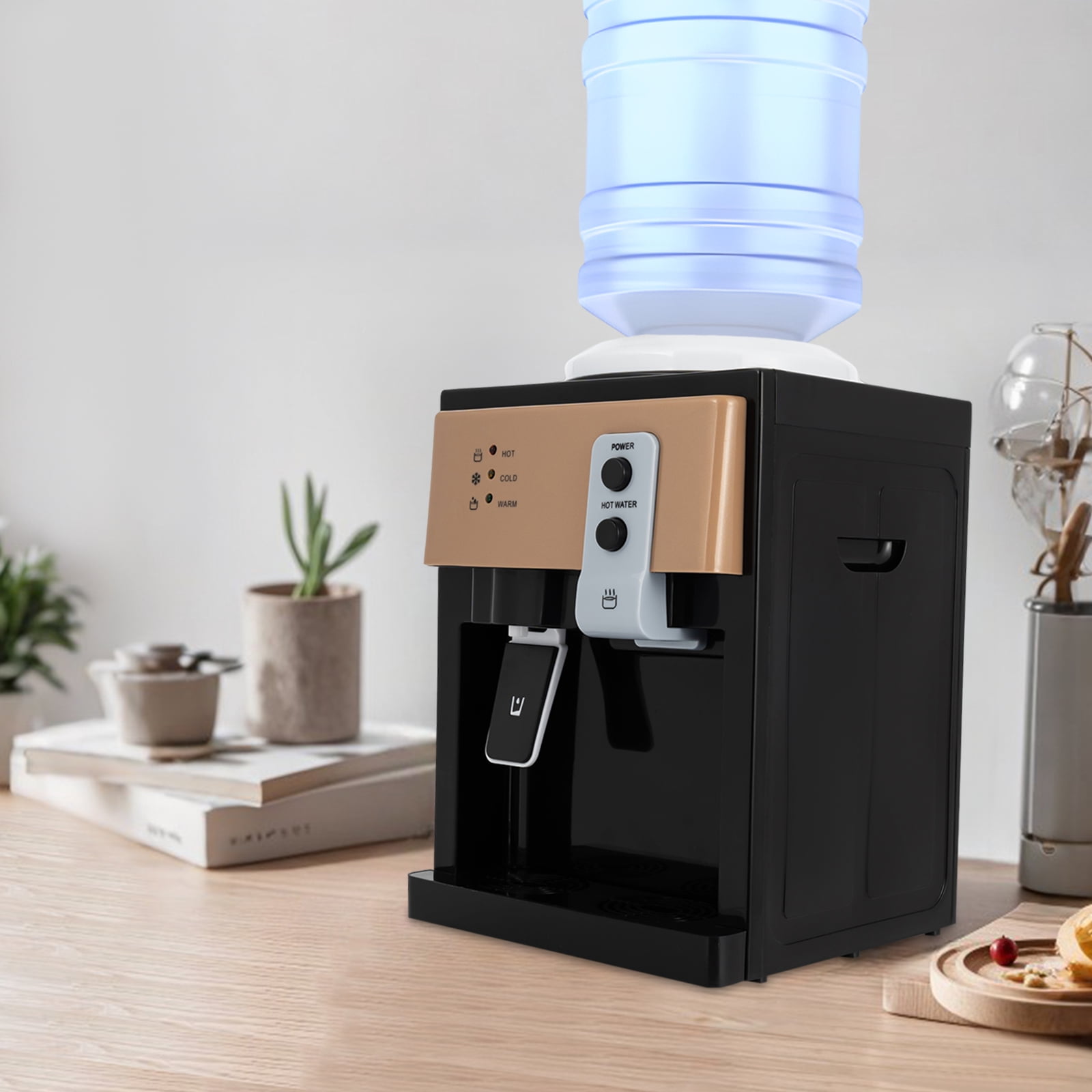 Dwellnix Countertop Water Dispenser with Hot & Cold Water, 5 Gallon Bottle Compatibility, Stainless Steel, 3 Temperature Settings, User-Friendly, Ideal for Home & Office
