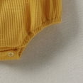 thumbnail image 5 of NOLDARES Baby Boy Girl Bubble Romper Organic Cotton Infant Summer Oversized Toddler T-Shirt Bodysuit Short Sleeve(Yellow,9-12 Months), 5 of 7