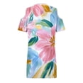 thumbnail image 6 of Danhjin Women's Summer Dresses Sleeveless Floral Sundress Elastic Waist Ruffle Casual Loose V Neck Tank Dresses, 6 of 6