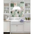 thumbnail image 3 of Boho Spring Floral Swag Curtains for Living Room/Bedroom Windows, Retro Flowers Plants Patchwork Grid Green Kitchen Curtains and Valances Set 36 Inch Length, Swags Valance Curtain Panels, 3 of 5