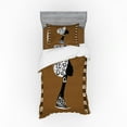 thumbnail image 2 of Ambesonne African Bedding Set 4 Pcs, Woman in Culture Clothes, Queen, Brown White Black, 2 of 3