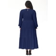 thumbnail image 5 of Women Summer Plus Size Long Maxi Dress Party Cocktail Dress Smocked Tiered Ruffle Beach Sundress, 5 of 6