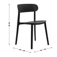 thumbnail image 5 of Flash Furniture Set of 4 Indoor-Outdoor Stacking Patio Chairs with Curved Backrests, Commercial All-Weather Resin Chairs in Black, 5 of 13
