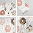 thumbnail image 6 of Top-kevin Women Long Sleeve Pajama Set Comfy Pjs Sets Donut Pattern Hearts Icing 2 Piece Lounge Set, 6 of 12