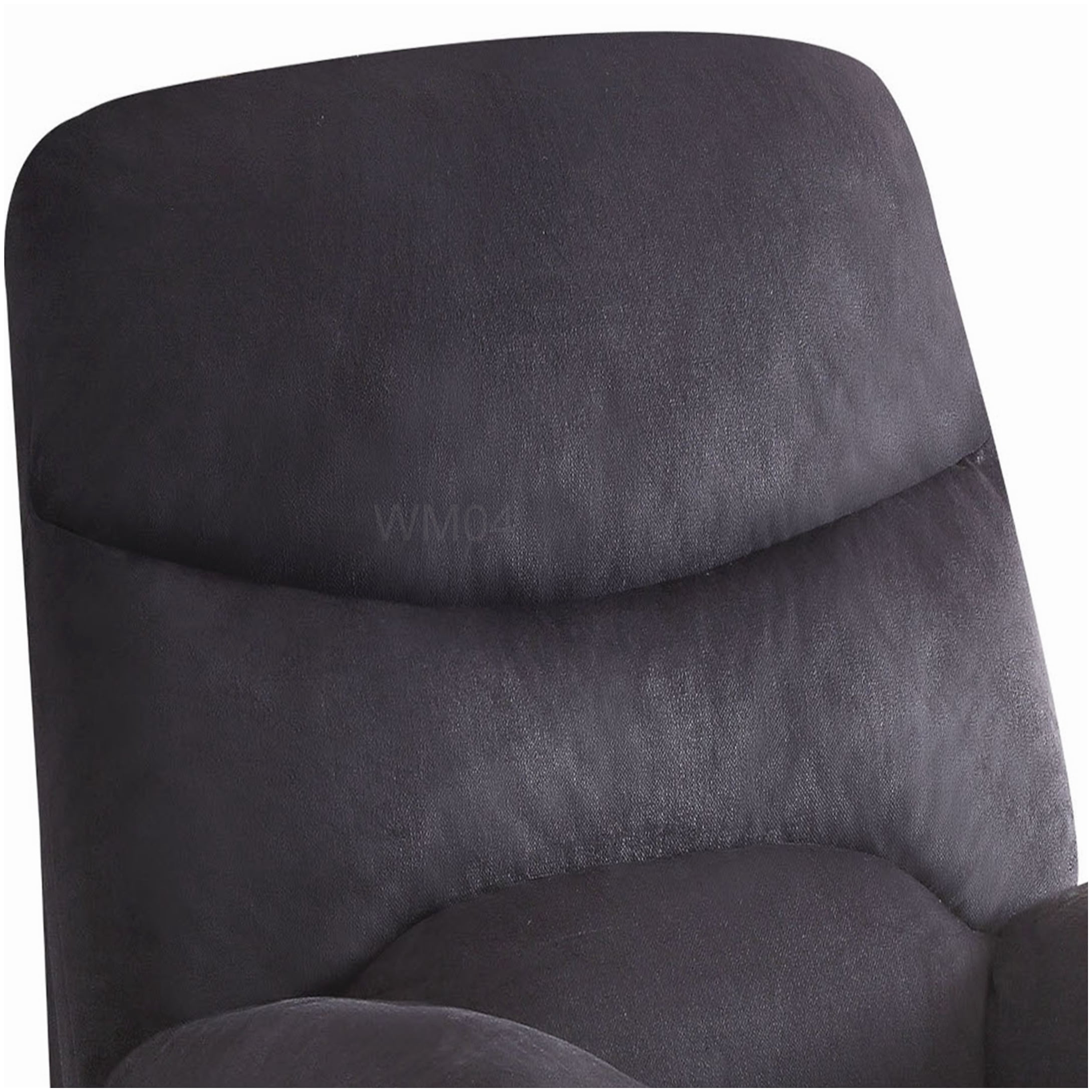 MANGIJOY Black Fabric Motion Recliner Sofa Chair with Easy Recline Mechanism and Supportive Cushions