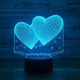 thumbnail image 2 of YSTIAN Double Two Heart 3D Lamp 7 Colors Led Night Lamp for Friends Touch Led USB Table Lampara Lampe Sleeping Nightlight Decoración De Dormitorio De Luz De Noche Led, 2 of 9