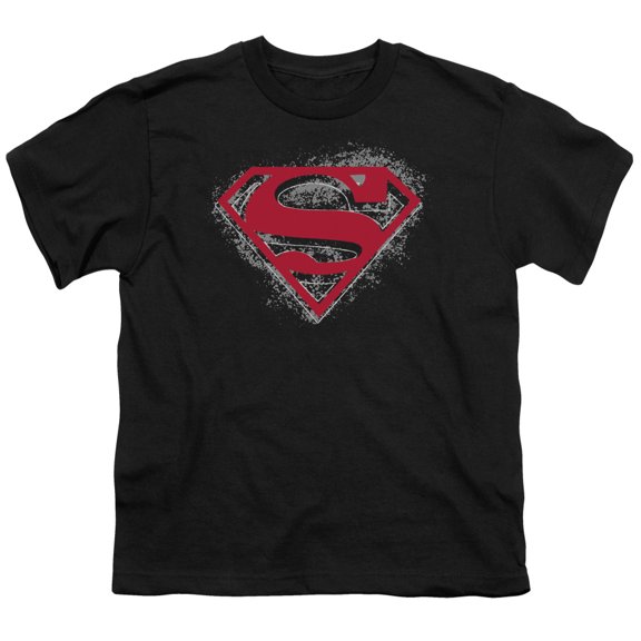 Superman - Hardcore Noir Shield - Youth Short Sleeve Shirt - X-Large