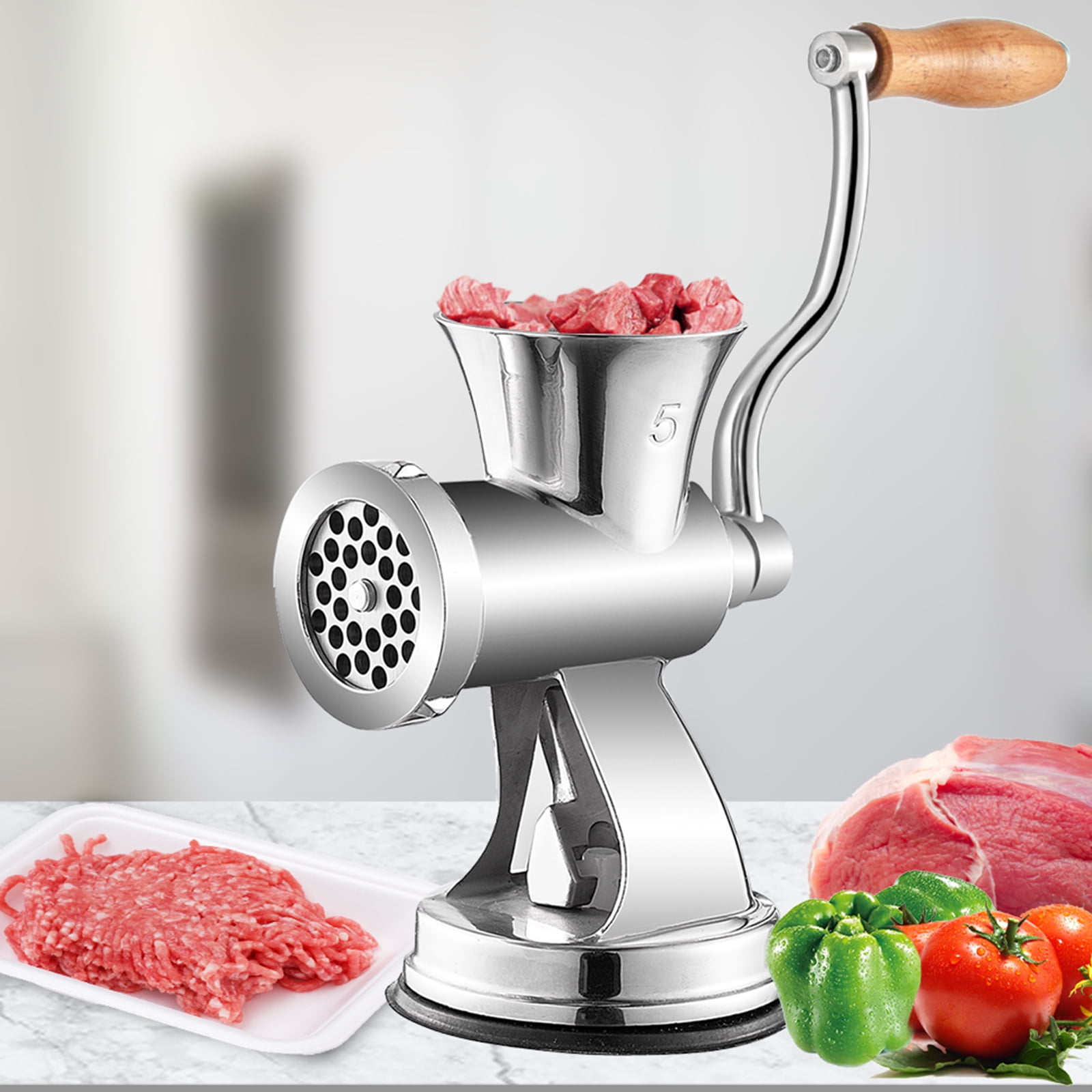 BENTISM Hand Operated Meat Grinder Manual Meat Grinder 304 stainless