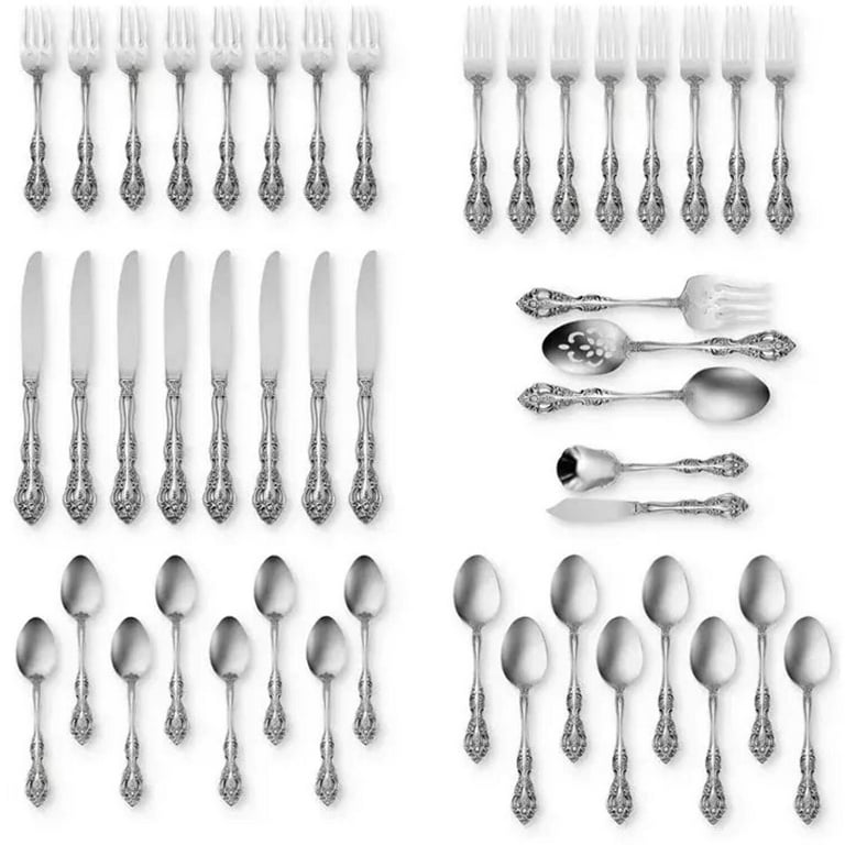 Oneida Michelangelo 45-Piece Flatware Set, Decorative Baroque