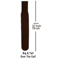 thumbnail image 5 of 6 Pairs Men's Athletic Tube Socks Over the Calf - 31" Big & Tall 10-15 Brown, 5 of 6