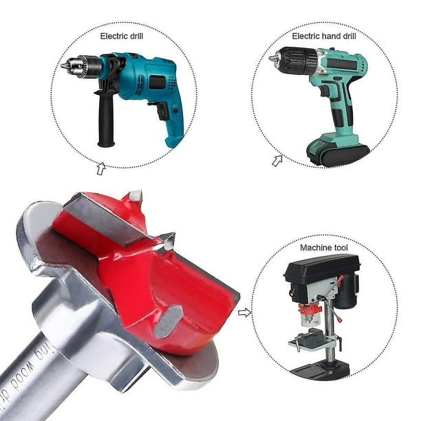 Recessed Woodworking Router Bit 35mm Wood Drill Bit Adjustable Positioning Cemented Carbide Hole S