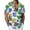 Green, variant on Tisuna Casual Summer Shirts For Men Floral Print Short Sleeve Lapel Collar Tops Comfortable Leisure Men'S Button Down Hawaii Shirts Green Size L