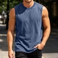 thumbnail image 3 of Mens Tank Top Summer Casual Loose Crewneck Vintage Wash Sleeveless Tee Shirt Lightweight Muscle Shirts, 3 of 5