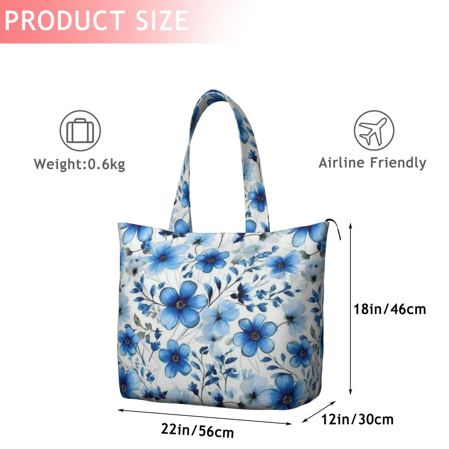 Pioneer Flower Floral Print Pattern Travel Tote Bags for Women Carry On,Large Weekender Bags for Women Travel,Multi Functional Duffle Bag for Work,Shopping,Sports
