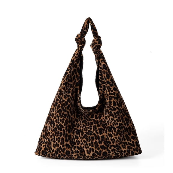 Suedes Underarm Bag Leopard Print Korean Style Large Capacity Shoulder Bags