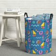 thumbnail image 6 of Naloa Sailboat With Sailing Large Laundry Basket Waterproof Round Collapsible Storage bin with Handles for Hamper Kids Room,Toy StorageMedium, 6 of 6