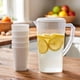 thumbnail image 1 of Jarra de café frío de plástico de gran capacidad con tapa de presión, adecuada para bebidas frías y calientes, dispensador de bebidas para el hogar con 5 tazas, apto para lavavajillas., 1 of 9