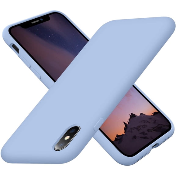 Designed for iPhone Xs Max Case, Silicone Ultra Slim Shockproof Protective Phone Case with [Soft Anti-Scratch Microfiber Lining], 6.5 inch, Light Blue