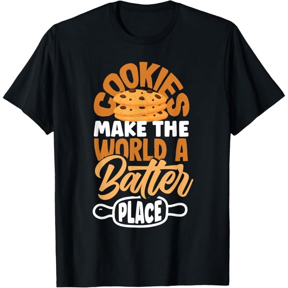 National Cookie Day Chocolate Chip Cookie Batter Place T-ShirtPure cotton short-sleeved shirts for both men and women