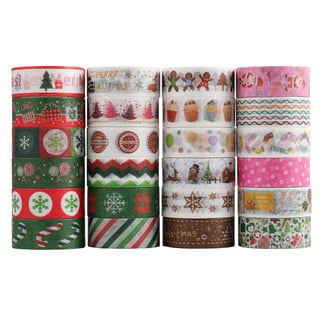  JEWEDECO 6 Rolls Gift Sets Christmas Decor Washi Christmas Tape  Festive Decorative Duct Tape Creative Washi Paper Tape Adhesive Tape  Decorate Facial Tissue Crafts Vahi Winter Gold Foil Tape : Health