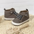 thumbnail image 3 of Yammkia Baby Girl Sneakers Toddler Shoes Boys Baby Boys Girls High Top Sneakers Soft Soles Anti Skid Ankle Shoes Toddler Prewalker First Walking Crib Shoes for 7,Brown, 3 of 4