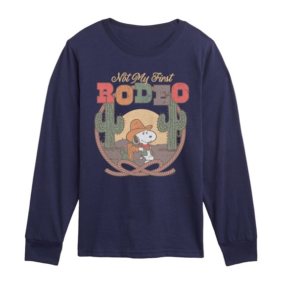 Peanuts - Snoopy Western - Youth Boys Long Sleeve Graphic T-Shirt