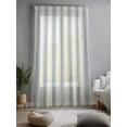 thumbnail image 2 of Sheer Curtains 84 Inches Long, Blue Stripe Semi Sheer Curtains Light Filtering Window Treatment, Modern Farmhouse Geometric Retro Striped Privacy Voile Drapes for Living Room Bedroom 52x84 Inch, 2 of 7