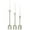 Silver Slim Solid Round S/3 14", 12", 10"H, variant on CosmoLiving by Cosmopolitan 3 Candle Gold Aluminum Metal Slim Candle Holder with Block Bases, Set of 3