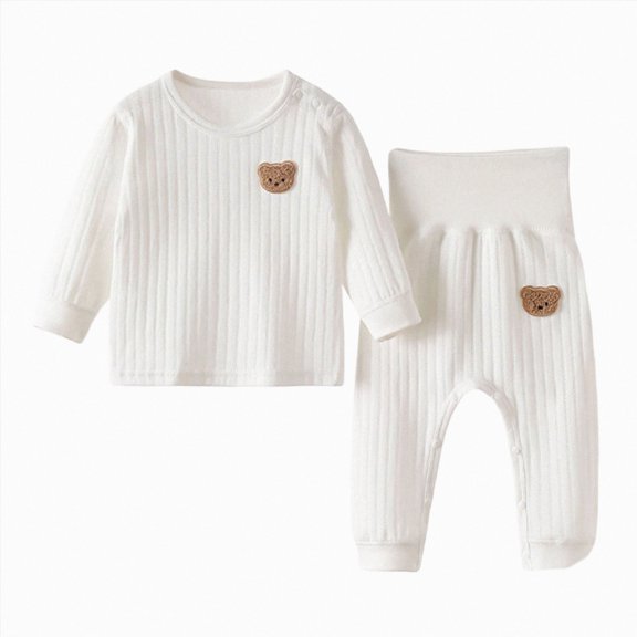 JUMEYU Baby Girl Pajamas Baby Toddler Girls Boys Unisex lightweight Warm Winter Snug Fit Pjs Pajama Sleepwear 9 12 Months (White,9-12 Months)
