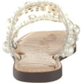 thumbnail image 3 of Sam Edelman Eleana Clear/Natural Jewel Detailed Open Toe Slip On Flats Sandals (Clear/Natural, 6), 3 of 6