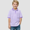 thumbnail image 2 of Ccpelsie Boys' Short Sleeve Anchor Polo, Button Closure, Soft and Comfortable, Pique Fabric Boys Uniform Shirts(Purple,6-7 Years), 2 of 8