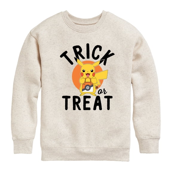 Pokémon - Trick Or Treat - Youth Crewneck Fleece Sweatshirt