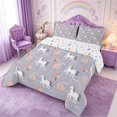 thumbnail image 3 of Manfei Cute Unicorn Full Size Comforter Sets 3-Piece,Cartoon Animal Bedding Comforter Set,1 Comforter and 2 Pillowcases,Reversible, 3 of 6