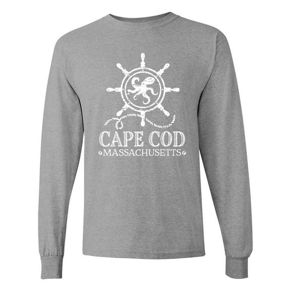 Inktastic Cape Cod Massachusetts Nautical Long Sleeve T-Shirt