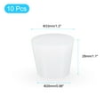 thumbnail image 2 of Uxcell 10 Pcs Tapones de Goma Sólida de Silicona Blanca, Tapones Cónicos para Fregaderos, Diámetro de 25 mm a 33 mm, 2 of 6