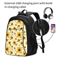 thumbnail image 2 of Disketp European-style Pattern Sunflower A Travel Laptop Backpack, Laptops Backpack with USB Charging Port, Water Resistant Computer Bag Gift for Men & Women, 2 of 7