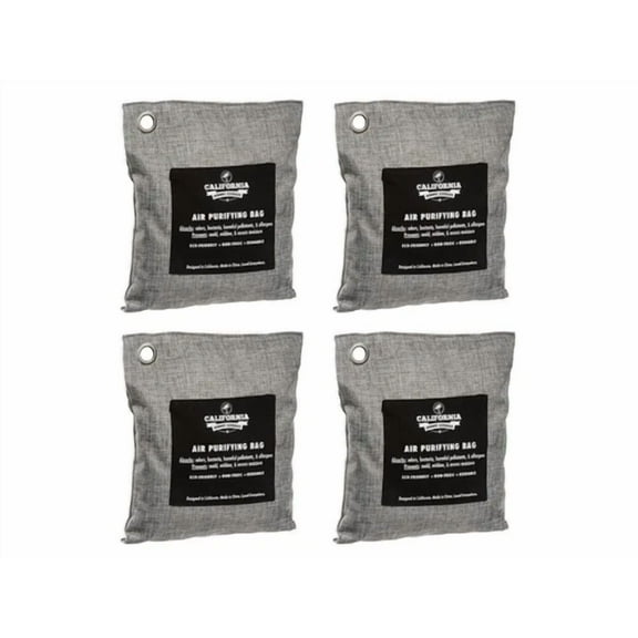 California Home Goods 4 X 200 Grams Bamboo Charcoal Air Purifying Bags