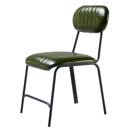 Versanora Industriale Set Of 2 Dining Chairs Olive Green Black