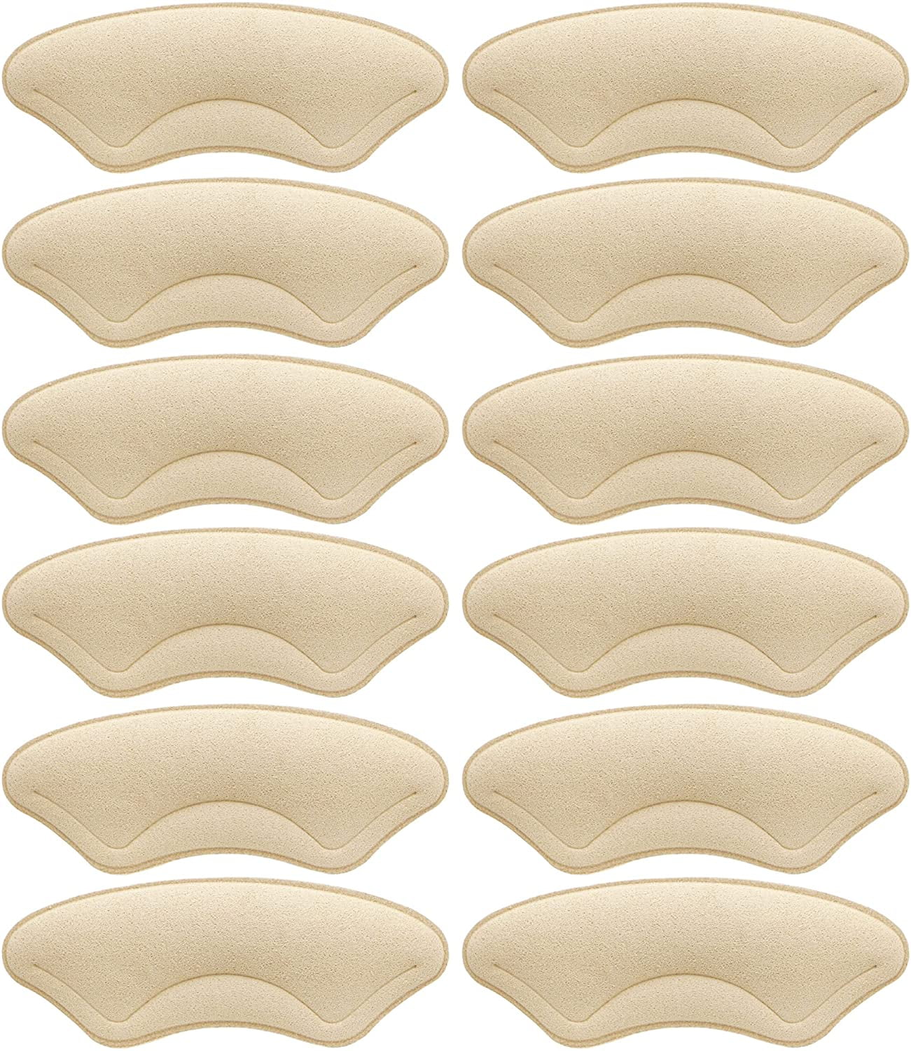 6 Pairs Heel Cushion Pads Heel Pain Relief Bunion Callus Blisters Reusable Soft Shoe Pads & Self-Adhesive Foot Care Protector Grips Liners Loose Shoes