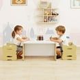 thumbnail image 2 of OLAKIDS Kids Table and Chair Set, Toddler 3-Piece Activity Table with 2 Chairs for Building Block Drawing Reading Eating Art Crafts, Children Montessori Furniture for Playroom Kindergarten, 2 of 9