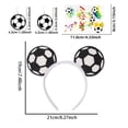 thumbnail image 3 of Set de animación para aficionados al fútbol: diadema, pendientes y pegatinas, ligeros, para partidos, fiestas y celebraciones deportivas, 3 of 6