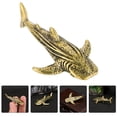 thumbnail image 4 of Miangastore Desktop Brass Decor Shark Shaped Ornament Brass 1Set Accessory, 4 of 8