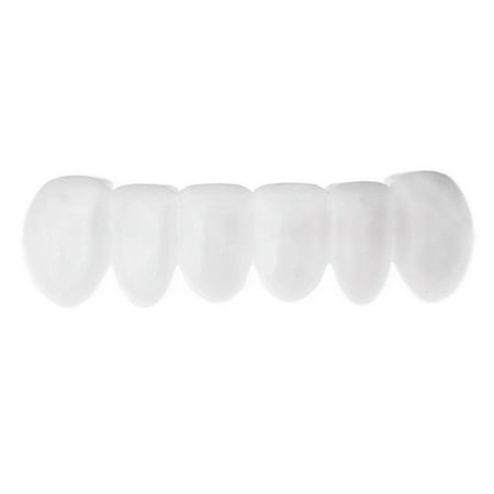 White Grillz Bottom Teeth Six Piece 6 PC Removable Plastic Grill Hip Hop Mouth Rapper (Best Dental Cement For Crowns)