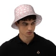 thumbnail image 4 of Disketp Rabbit And Cloud Print Reflective Bucket Hat Beach Hat Summer Travel Sun Hats Fisherman Cap, 4 of 6