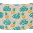 thumbnail image 2 of Palm Pineapple Tapestry Wall Hanging Tapestries Happy Colorful Hippie Psychedelic Art Polyester Carpet Wall Decorative for Living Room Bedroom 60x51inch, 2 of 7