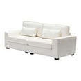 thumbnail image 3 of 79.5" Modern Sofa Couches,3-Seat Sofa Couch Linen Fabric Upholstered Sofa Furniture with Pillows for Living Room Bedroom Apartment,Beige, 3 of 7