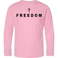 thumbnail image 3 of Inktastic Freedom with Cross Long Sleeve Youth T-Shirt, 3 of 5