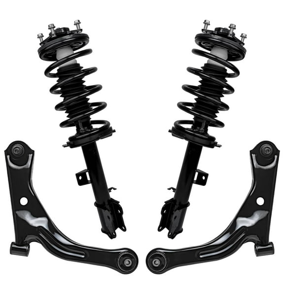 Detroit Axle - 2 Front Struts 2 Lower Control Arms for 2005-2012 Ford Escape Mazda Mercury Mariner Mazda Tribute, 2 Ready Struts, 2 Lower Control Arms with Ball Joints Replacement