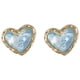 thumbnail image 1 of Pendientes de oro plateado corazón de plata Pendientes de las mujeres delicadas, 1 of 8