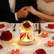 thumbnail image 5 of Farol de Ornamentos de Rosas | Cubierta de vidrio de flores secas inmortales | Luz LED romántica | Regalo de San Valentín Duradero | Marrón Blanco | 6,1x3,35 pulgadas | Cinta decorativa, 5 of 6